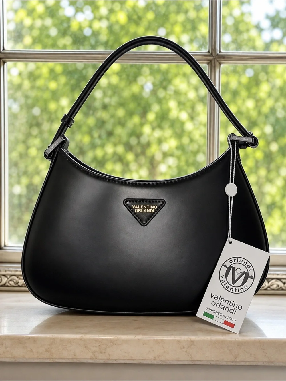 Valentino Orlandi Black Hobo Shoulder Bag – New With Tags
